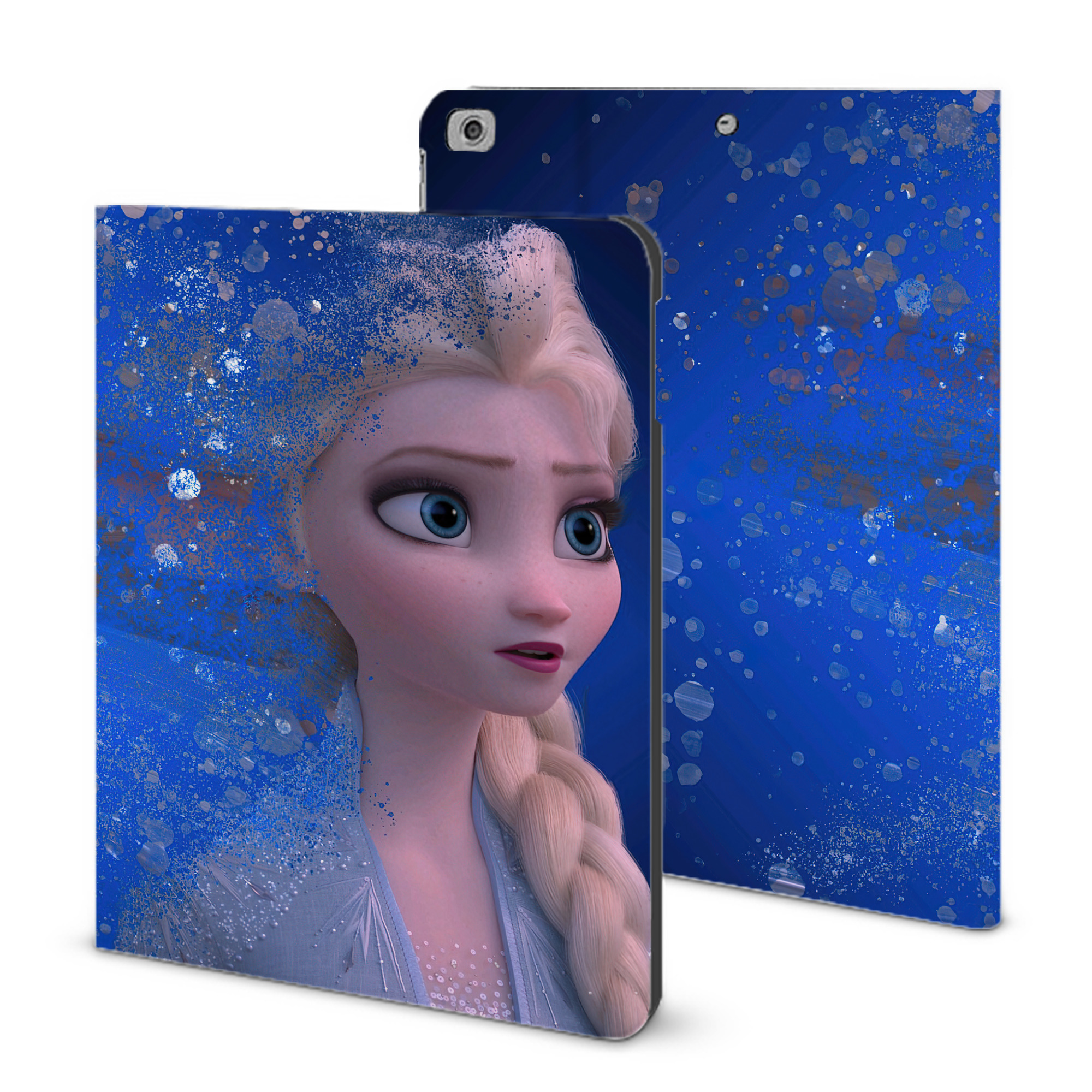 （画像用） アナと雪の女王 アンナ エルサ Frozen Anna Elsa IPad ケース ブック型 PUレザー TPU 耐衝撃 軽量 薄型 ペン収納なし 全面保護 IPad 各モデル対応